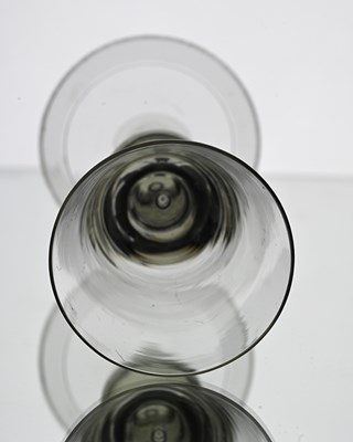 Lot 458 - An acorn knopped heavy baluster wine glass,...