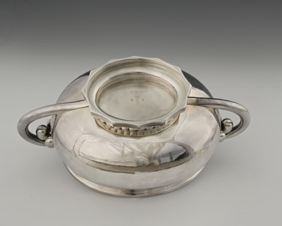 Lot 139 - Georg Jensen, a Danish silver twin handled...