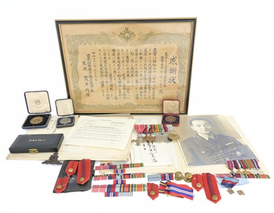 Lot 204 - Militaria; including a World War II military...