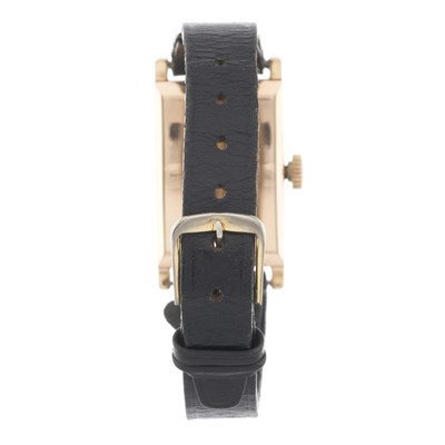Lot 254 - Patek Philippe, a rose metal wrist watch
