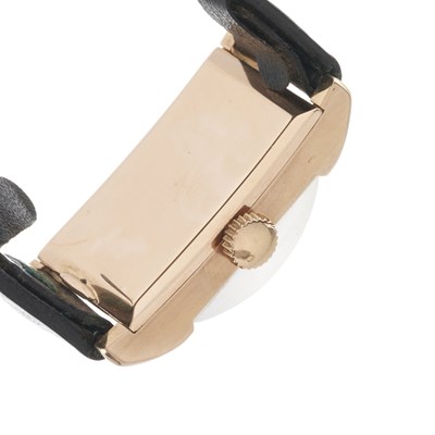 Lot 254 - Patek Philippe, a rose metal wrist watch