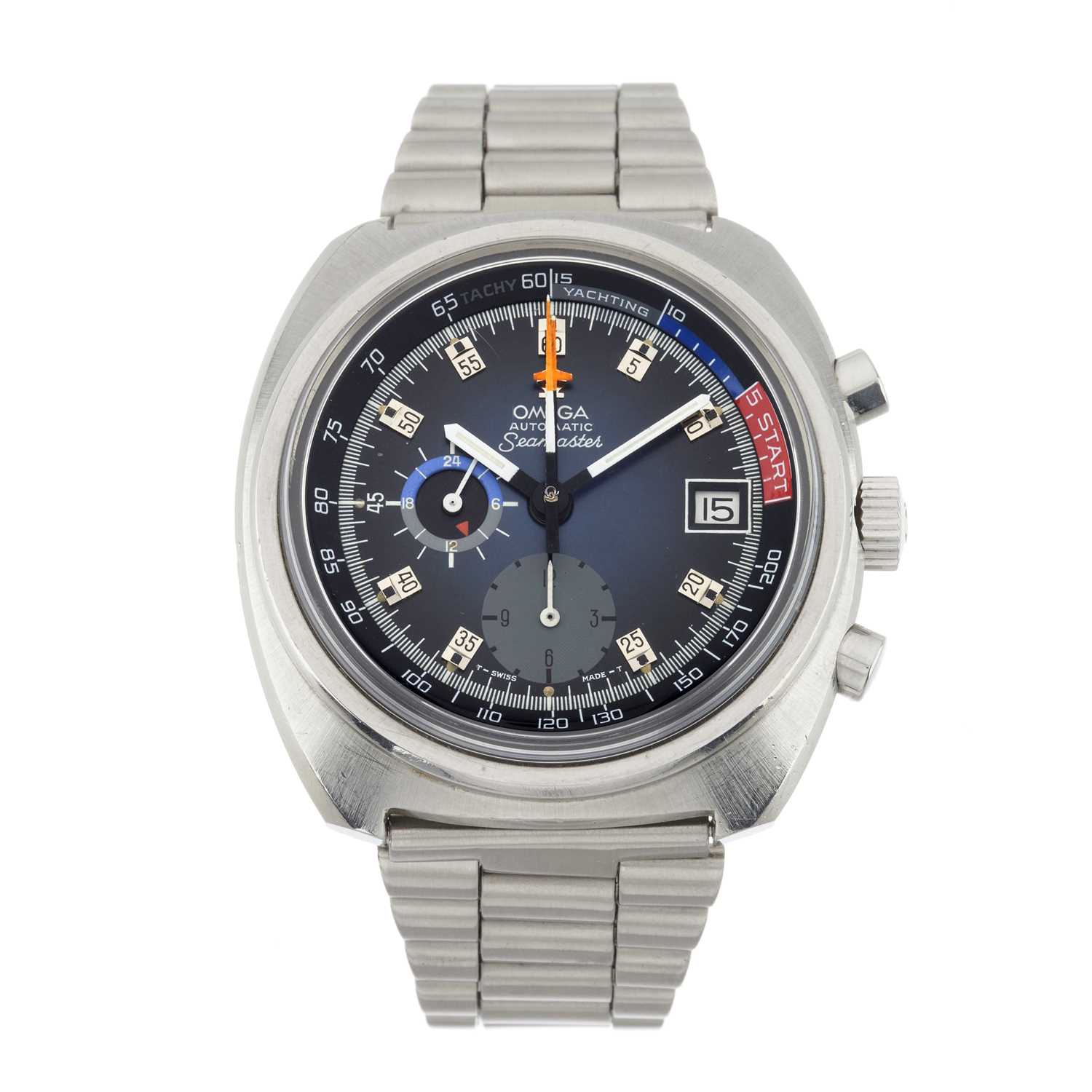 245 - Omega, a stainless steel Seamaster Yachting bracelet watch