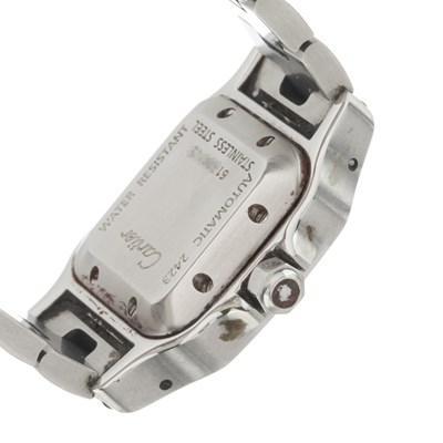 Lot 221 - Cartier, a stainless steel Santos Galbée bracelet watch