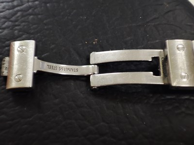 Lot 221 - Cartier, a stainless steel Santos Galbée bracelet watch
