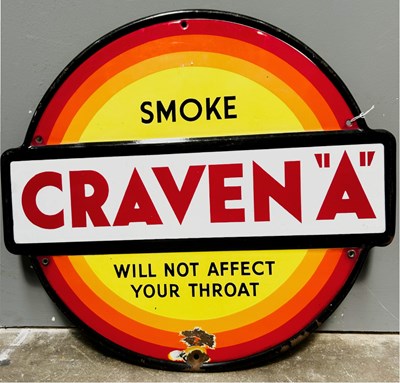 Lot 382 - A Craven "A" enamel advertising sign, circa...