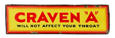 Lot 380D - A Craven "A" enamel advertising sign, circa...