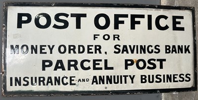 Lot 385 - A Post Office enamel advertising sign, circa...