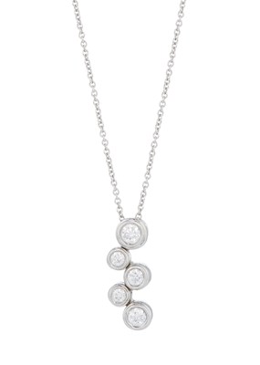 Lot 124 - Tiffany & Co., a platinum diamond Bubbles necklace