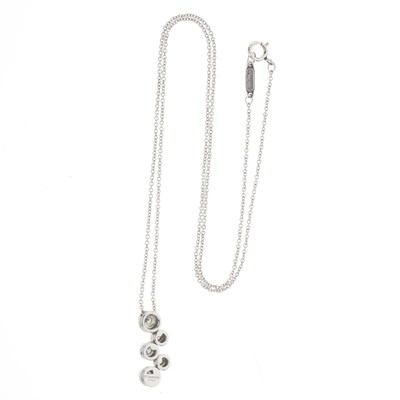 Lot 124 - Tiffany & Co., a platinum diamond Bubbles necklace