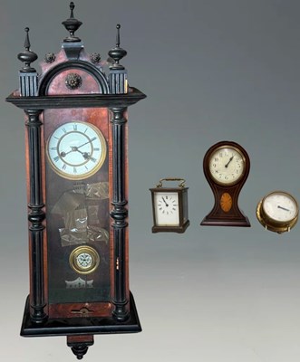 Lot 249 - A brass carriage timepiece, 20th century, an...