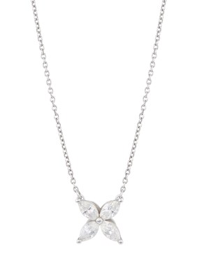 Lot 126 - Tiffany & Co., a platinum diamond Victoria necklace