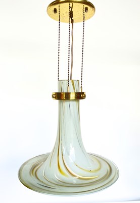 Lot 696 - A Venetian ceiling pendant light, trumpet form,...