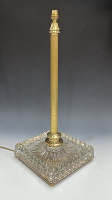 Lot 537 - A Venetian brass columnal table lamp, 1960s,...