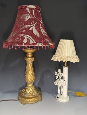 Lot 662 - A mid-century ceramic figural table lamp...