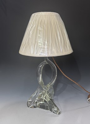 Lot 609 - A midcentury art glass table lamp, in the...