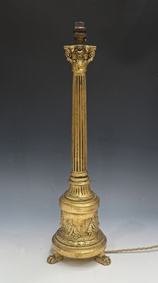 Lot 597 - A Belgium composite Corinthian column table...