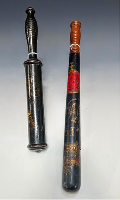 Lot 190 - A William IV wooden policeman's truncheon,...