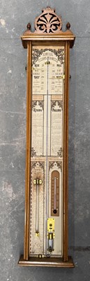 Lot 264 - A late Victorian oak cased Admiral Fitzroys...
