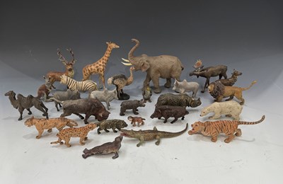 Lot 18 - A collection of painted, Elastolin Lineol...