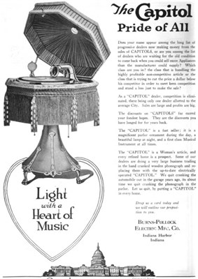 Lot 525 - A Burns & Pollack Phonolamp, c.1920, a...