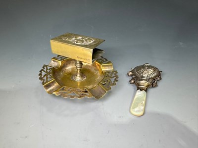 Lot 243A - A George V silver-mounted child's rattle, with...