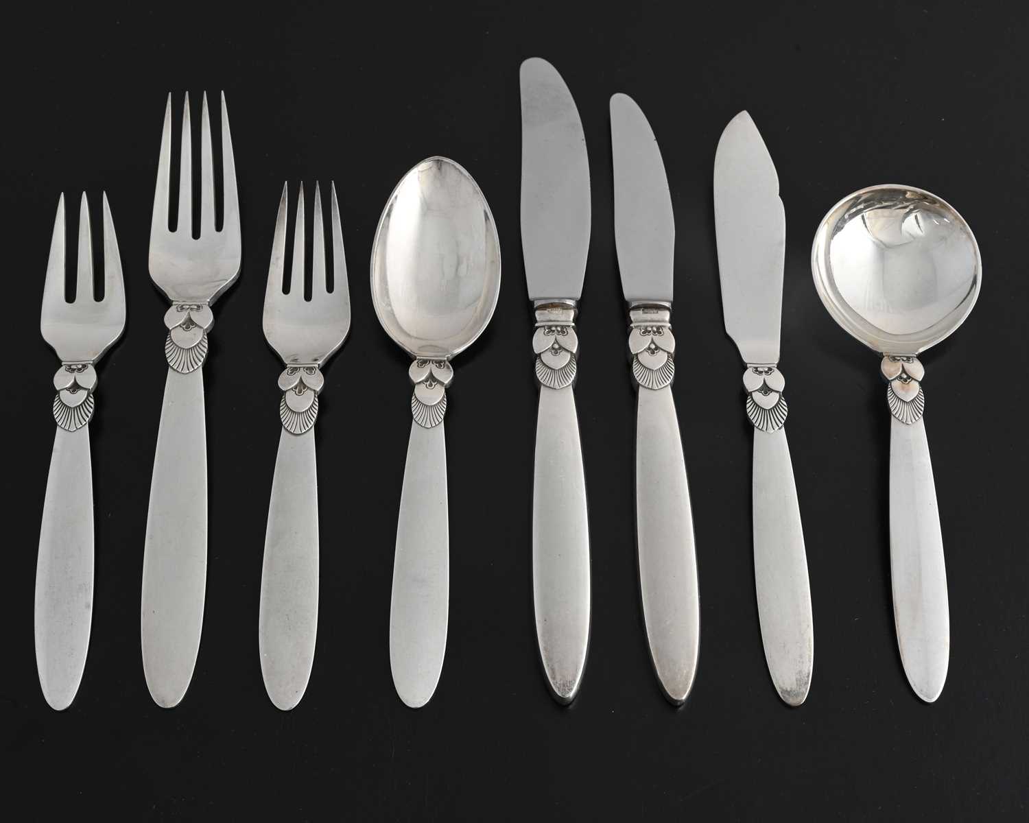 Lot 120 - Gundorph Albertus for Georg Jensen, a suite of...