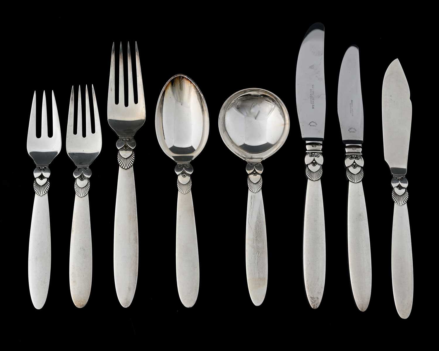 Lot 117 - Gundorph Albertus for Georg Jensen, a suite of...