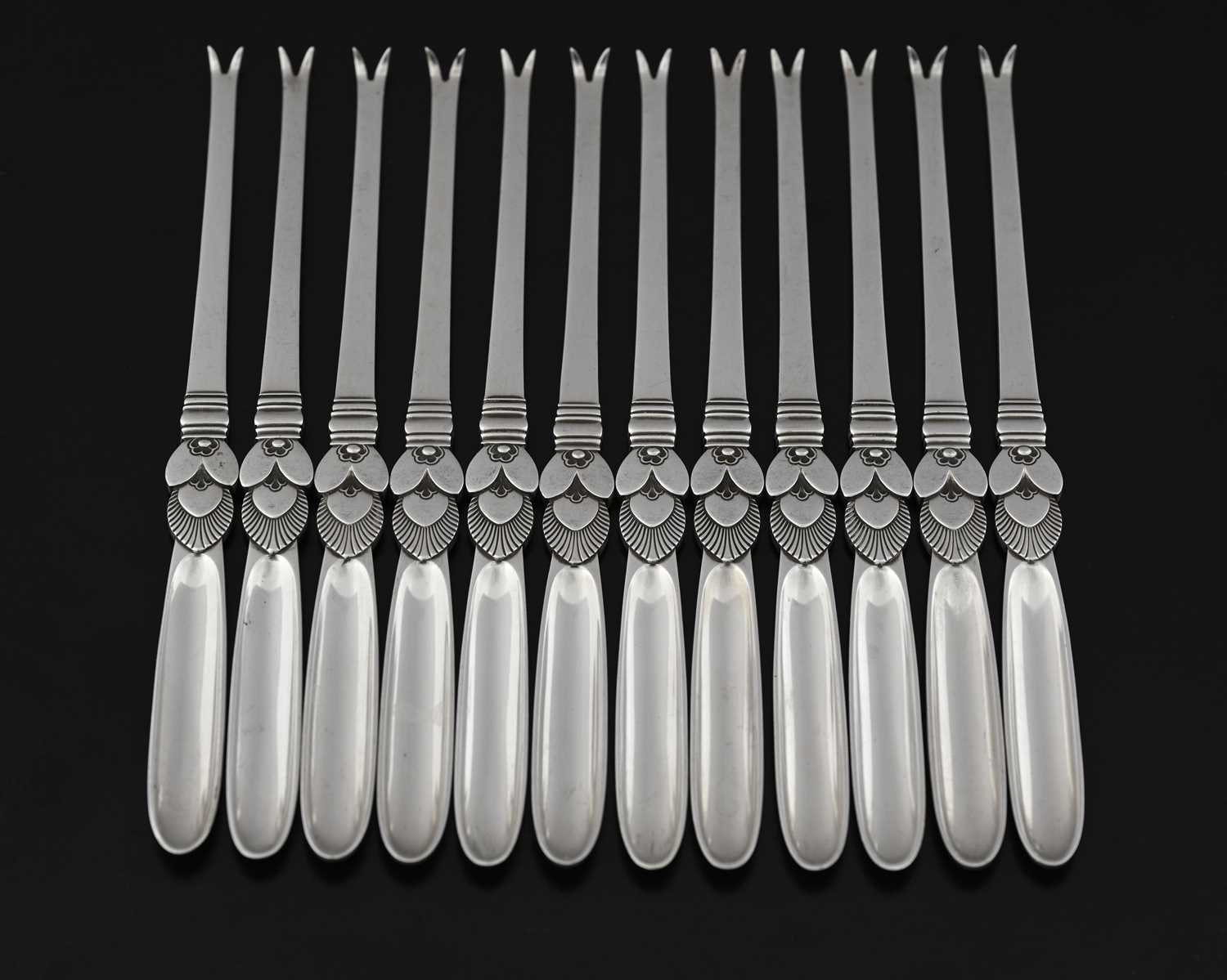 Lot 116 - Gundorph Albertus for Georg Jensen, a set of...