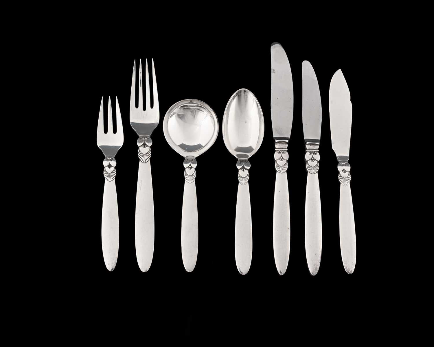 Lot 122 - Gundorph Albertus for Georg Jensen, a suite of...