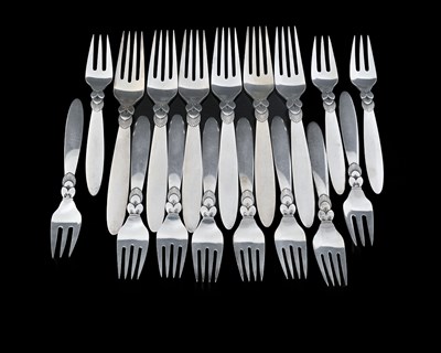 Lot 122 - Gundorph Albertus for Georg Jensen, a suite of...