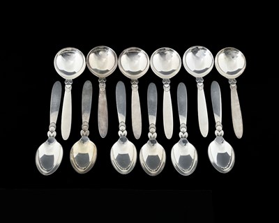 Lot 122 - Gundorph Albertus for Georg Jensen, a suite of...