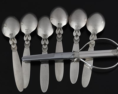 Lot 110 - Gundorph Albertus for Georg Jensen, a set of...