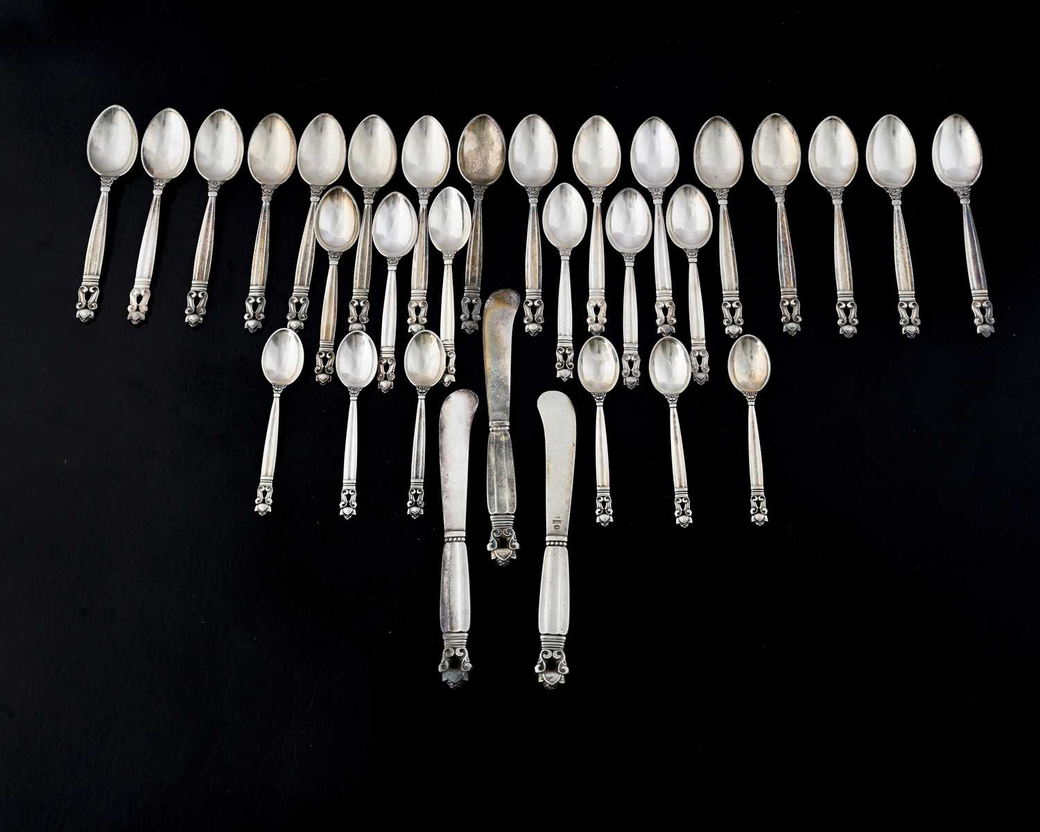 Lot 107 - Johan Rohde for Georg Jensen, a collection of...