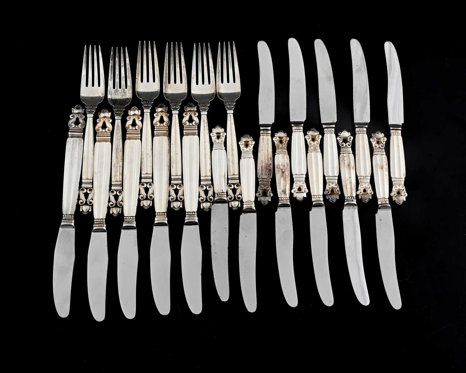 Lot 105 - Johan Rohde for Georg Jensen, a collection of...