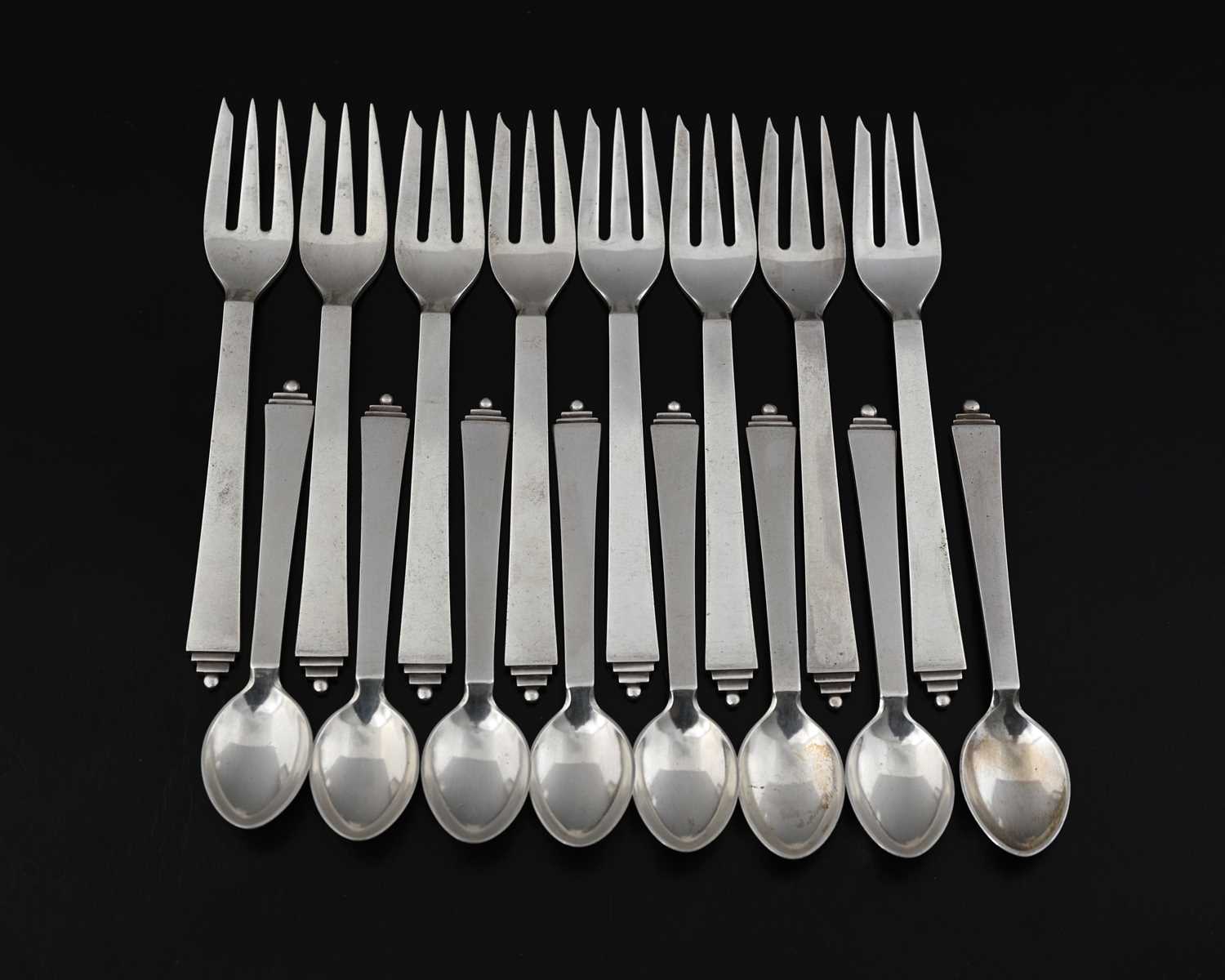Lot 146 - Harald Nielsen for Georg Jensen, a part set of...