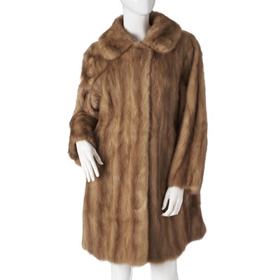 Lot 368 - A knee-length pastel mink coat.