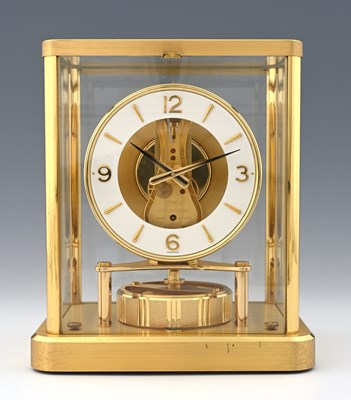 Lot 448 - Jaeger Le Coultre, an Atmos clock, brushed and...