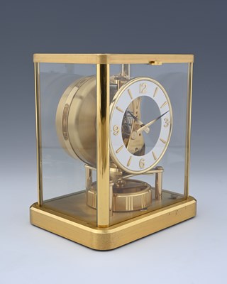 Lot 448 - Jaeger Le Coultre, an Atmos clock, brushed and...
