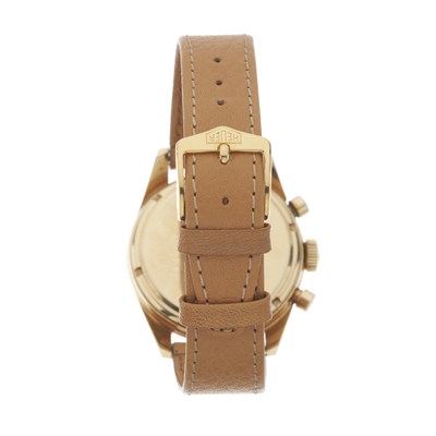 Lot 235 - Heuer, an 18ct gold Carrera 12 Chronograph wrist watch
