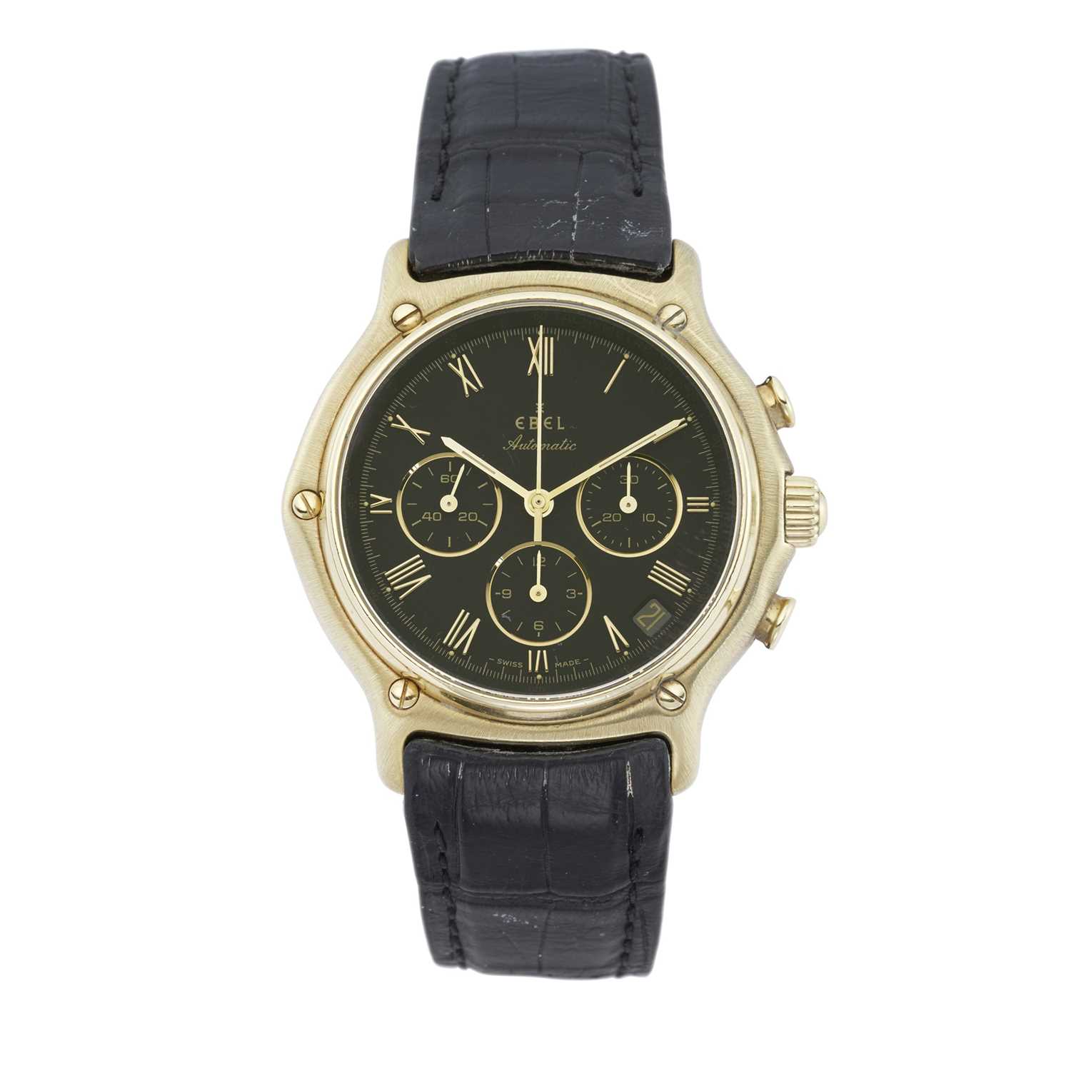 Lot 152 - Ebel, an 18ct gold 1911 "El Primero" chronograph wrist watch