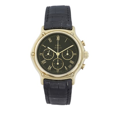 Lot 152 - Ebel, an 18ct gold 1911 "El Primero" chronograph wrist watch