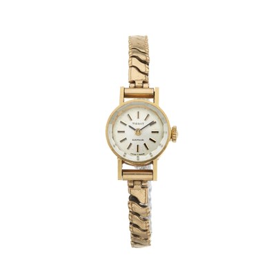 Lot 173 - Tissot, a yellow metal Saphir bracelet watch