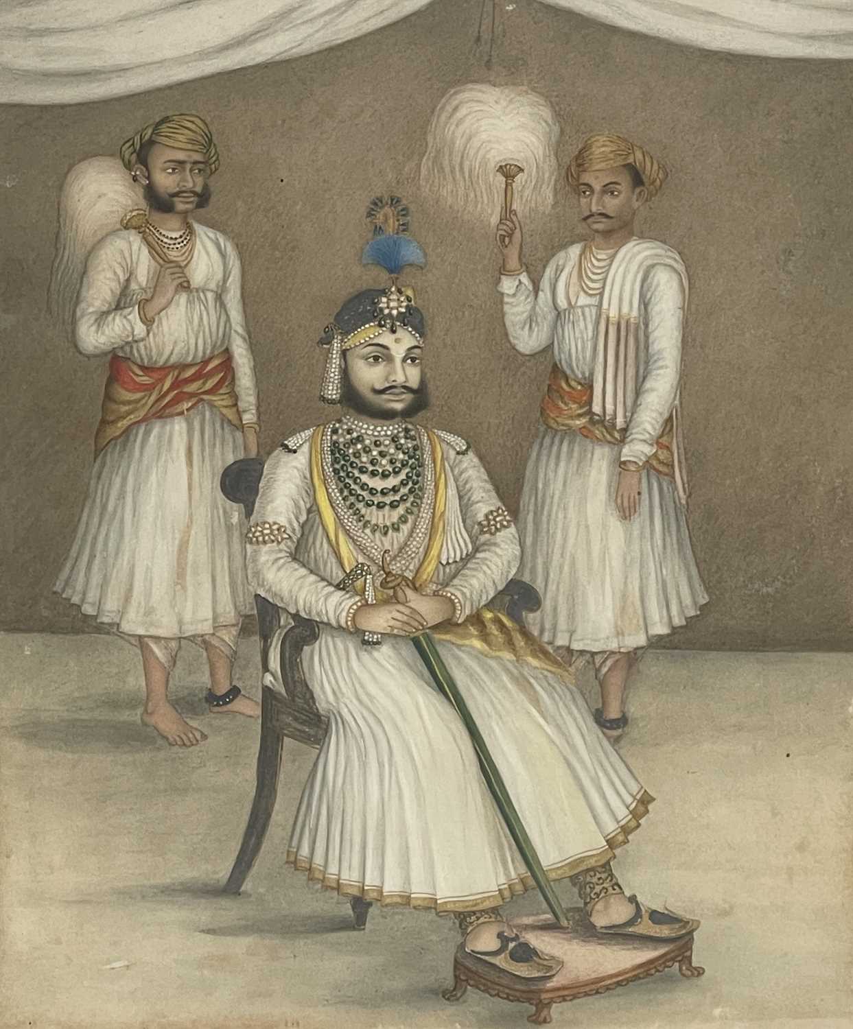 Lot 241 - Mughal School, a portrait of the Maharana of...
