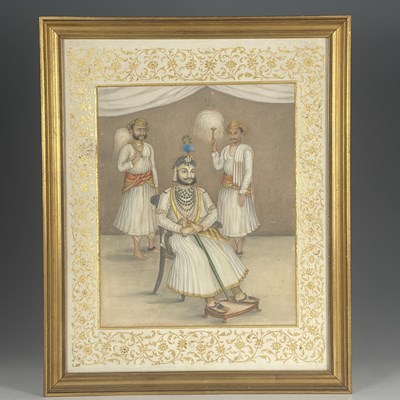 Lot 241 - Mughal School, a portrait of the Maharana of...