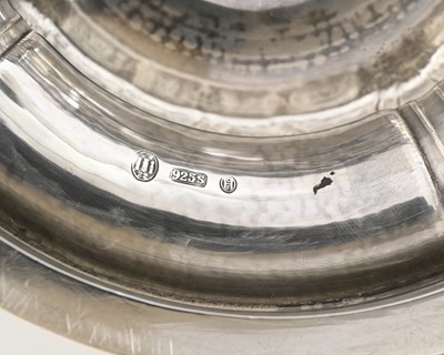 Lot 136 - Georg Jensen, a pair of Danish silver...