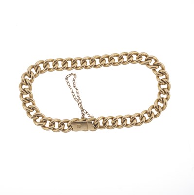 Lot 35 - An early 20th century 18ct gold curb-link bracelet