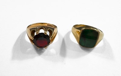 Lot 397 - Two 9ct gold gem-set rings