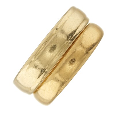 Lot 24 - Two gold wedding band rings