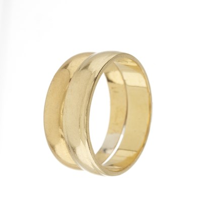 Lot 24 - Two gold wedding band rings