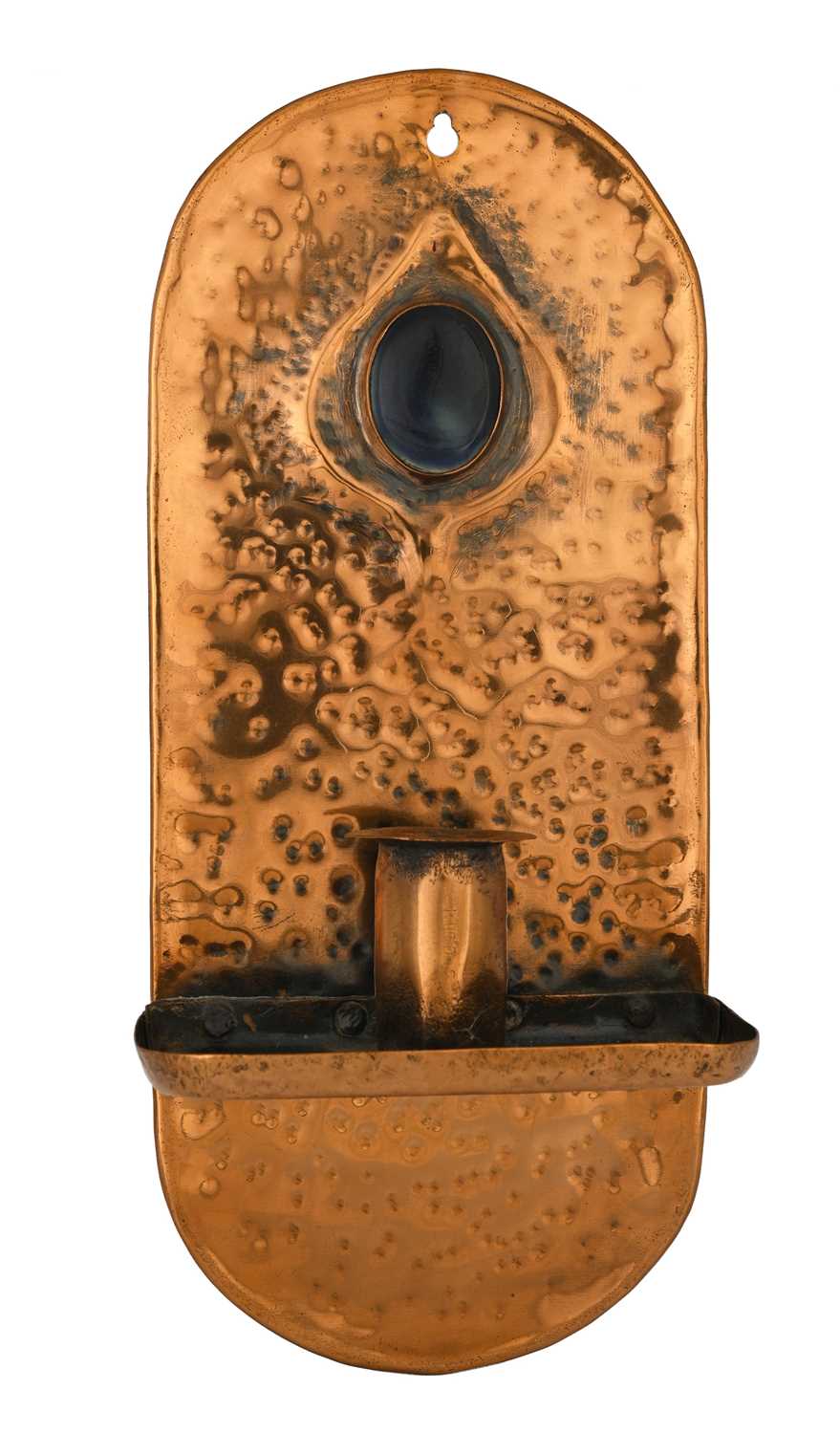 Lot 184 - An Arts and Crafts copper and Ruskin cabochon...
